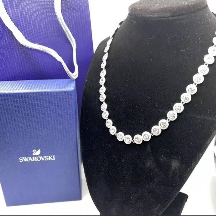 SWARVOSKI x AG Circle Cuban Neckless + Braclet